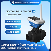Vanne à bille intelligente 4G LoRa avec réglage à distance, vanne d'eau électrique avec contrôle par minuterie pour système d'irrigation goutte à goutte