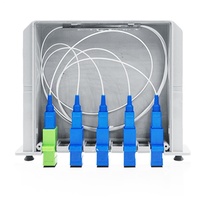 Boîtier d'insertion de répartiteur de fibre optique FTTH 4 voies Bangbang 1:4 SC APC/UPC Cassette LGX PLC avec garantie de 5 ans
