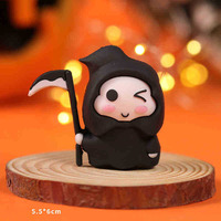 Figurines en résine fantômes mignons Ychonee, kit miniature d'Halloween, accessoires fantômes citrouille, décorations de table de fête