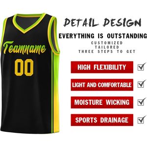 Maillot de basket-ball personnalisé pour hommes, nom et numéro d'équipe personnalisés, col en V, ensemble de shorts de sport respirants - Product Image 2