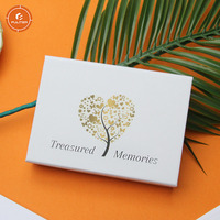 Carte d'invitation de mariage personnalisée de couleur or, boîte-cadeau magnétique de luxe avec ruban, Design créatif