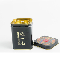 Caja de regalo de lujo de doble tapa personalizada, caja de lata de aluminio cuadrada pequeña, venta al por mayor