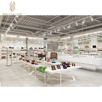 Magasin de chaussures moderne Design d'intérieur Vente au détail Chaussettes Salle d'exposition Magasin de chaussures Présentoir de meubles Présentoir de chaussures
