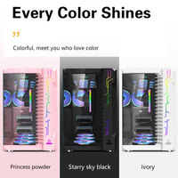 Fast Delivery Customize Logo M-ATX PC Case Aluminum Alloy Gaming Desktop Computer Case With Side Panel Window