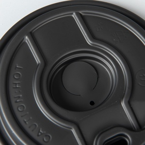 Vasos de plástico desechables modernos de 90mm con tapa para bebidas frías Impresión personalizada para jugo o bebidas calientes - Product Image 4
