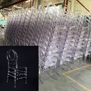 Chaises Chiavari transparentes de luxe en acrylique blanc pour mariage, événements et réceptions (style Napoléon) - Product Image 4