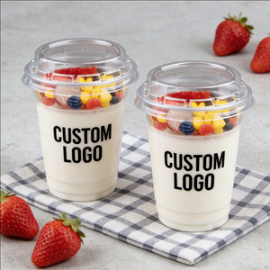 Dessert 24 oz Thick <b>Plastic</b> <b>Clear</b> PP Cup <b>Container</b> for Yogurt in China - Product Image 3