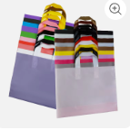 Bolsas de compras al por mayor con cremallera y fuelle lateral de PE personalizadas para ropa y embalaje de regalos para mujer, con logotipo personalizado - Product Image 2