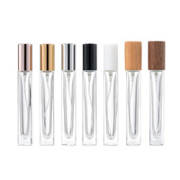 Flacon de parfum carré en gros, flacon de voyage 10 ml, échantillon de parfum en spray, flacon en verre