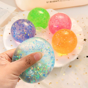 Nouvelle conception, jouets moelleux TPR de grande taille (5,5 cm), forme ronde, anti-stress, balle à presser en maltose, jouets sensoriels - Product Image 3