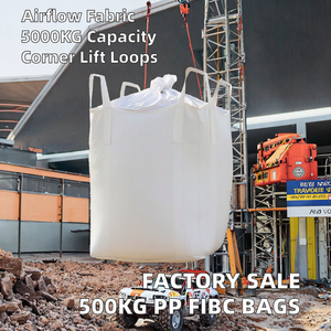 OUTFLEX FIBC Bulk <b>Bag</b> PP Breathable Durable Flat Bottom Top Full Open Double Stevedore Strap 6:1 Safety Factor 1000kg Storage - Product Image 3