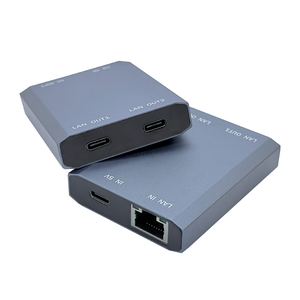 Cổng kép hợp kim nhôm Mạng Splitter với Type-C/RJ45 giao diện Gigabit Ethernet cho PC/máy tính xách tay mạng Thiết bị chuyển mạch - Product Image 1