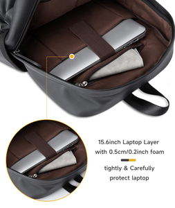 MOYYI Sacs en Cuir PU pour Hommes, <span class=keywords><strong>Sac</strong></span> <span class=keywords><strong>à</strong></span> <span class=keywords><strong>Dos</strong></span> d'École, <span class=keywords><strong>Sac</strong></span> <span class=keywords><strong>à</strong></span> <span class=keywords><strong>Dos</strong></span> en Cuir d'Affaires - Product Image 4