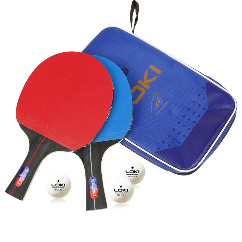 Loki SW-308 özel standart masa tenisi raketleri saf ahşap masa tenis raketleri taşınabilir Ping Pong seti