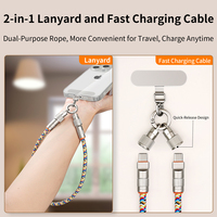 Câble de charge rapide Type-C 66W de 30 cm de haute qualité, anti-perte, 0,3 m, pour iPhone, avec cordon tressé coloré pour une utilisation nomade