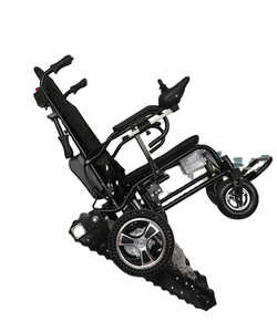 車椅子用折りたたみ式屋外電気階段クライマー,リチウム電池電源階段式車椅子ヘッドレスト付き - Product Image 3