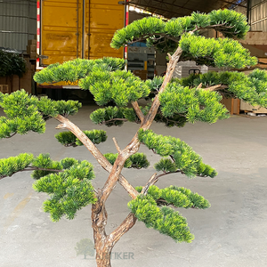 Decorazione del giardino pino verde albero di cedro di pino artificiale decorativo per interni hall dell'hotel - Product Image 6