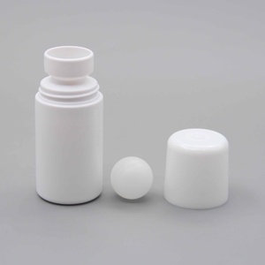 60ml White Empty Straight Plastic <strong>Roll</strong> <strong>on</strong> Antiperspirant <strong>Bottle</strong> With White Lid - Product Image 3