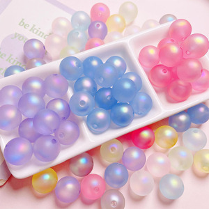 Cuentas Acrílicas de 20 mm, Color Mixto, Perlas de Resina AB, Cuentas de Estrás para Bolígrafos, Llaveros, Collares Gruesos, Manualidades, Portacredenciales, Fabricación de Bolígrafos - Product Image 3