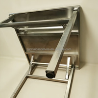 Table pliable en acier inoxydable imperméable pour toutes les saisons - Légère et facile à transporter, mobilier de camping en plein air