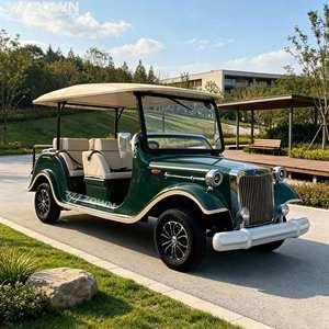 Véhicule touristique rétro tout-terrain et étanche pour le transport quotidien des visiteurs dans les communautés de villas – Voiture électrique vintage - Product Image 1