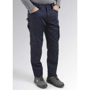 DIADORA UTILITY-702,177663-60062/M Pantalón en poliéster elástico, sarga de algodón y elastano PANTALÓN DE TRABAJO clásico Azul Marino - Product Image 2
