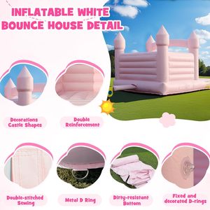 Maison de rebond <span class=keywords><strong>rose</strong></span> en PVC de qualité commerciale 100% avec ballon <span class=keywords><strong>gonflable</strong></span> Jumper Bouncy Castle Kids Jumping Castle - Product Image 3