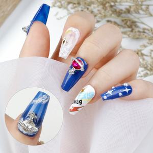 Qianya <span class=keywords><strong>2022</strong></span> Happy Planet Nail <span class=keywords><strong>Tendance</strong></span> 3D Diamant Décoration Alliage Nail Charmes Autocollants & Décalcomanies - Product Image 2