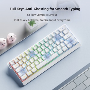 全新耐用机械磁轴无线 RGB 背光热插拔塑料游戏键盘 61 键 USB 3.0 Type-C 台式机/笔记本电脑 - Product Image 5