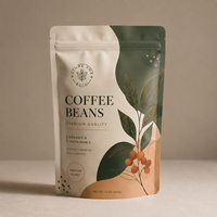 Sachet Doypack Mat Personnalisé pour Grains de Café, Impression Personnalisée, Taille et Épaisseur, Logo Personnalisé, Emballage Alimentaire