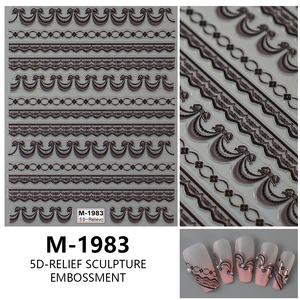 5D Nail Art Autocollants Stickers Auto-Adhésif Coloré Nail Fournitures Nail Art Design Décoration Accessoires - Product Image 6