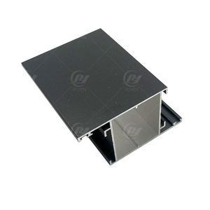 Profil de façade en alliage d'aluminium noir 6063 enduit de poudre pour les matériaux de construction extérieurs de mur rideau - Product Image 5