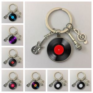 Vente en gros de promotion, porte-clés pour microphone et violon, cadeau souvenir du festival de musique, logo personnalisé, porte-clés en métal pour musique DJ LP en vinyle - Product Image 4
