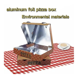 Giá rẻ sóng giấy <span class=keywords><strong>kraft</strong></span> lấy đi để đi nhôm lá bánh <span class=keywords><strong>pizza</strong></span> hộp với logo bán buôn các nhà sản xuất - Product Image 6