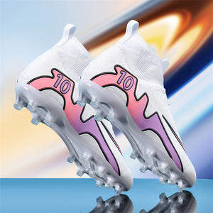 2025 <span class=keywords><strong>Ronaldo</strong></span> transfrontalier haut chaussures de Football pour hommes enfants respirant nouveau Design Mandarin canard étudiant longs ongles pour l'hiver - Product Image 5