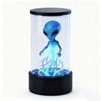 Mini projecteur holographique cylindrique 3D interactif AI pour publicité intérieure, tube holographique de 6 pouces, OEM, luminosité 500 cd, angle de vision 170°
