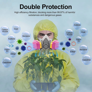 60923 Pelindung Pernapasan Multi Gas <span class=keywords><strong>Filter</strong></span> P100 Grup Karbon Aktif Katalis Cocok untuk Masker <span class=keywords><strong>Respirator</strong></span> - Product Image 2
