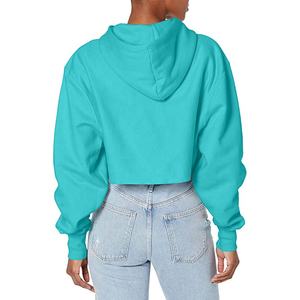 Top vente tendance de haute qualité confortable femmes décontracté culture sweats à capuche coton polyester sweats à capuche pour les femmes - Product Image 3
