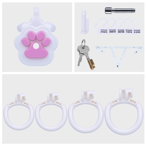 Jaula de Castidad ANOSX con Catéter Metálico, Jaula de Garras Bonita, Candado de Pene de Resina Plana, Juguetes Sexuales BDSM para Hombres - Product Image 4