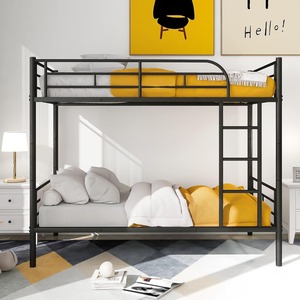 Beliche de Ferro Barato para Dormitório, Beliche Duplo Moderno, Beliche de <span class=keywords><strong>Metal</strong></span> para Quarto, Beliche de <span class=keywords><strong>Metal</strong></span> para Apartamento, Beliche de Ferro Personalizado, Beliche Elevado de Ferro - Product Image 3