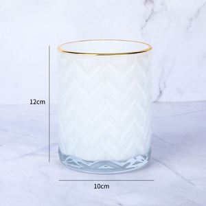 Custom Logo Colorful Wholesale 8 oz 10 oz 14 oz <b>Glass</b> Candle <b>Jars</b> Holders Luxury Empty Container With Lid and Box - Product Image 3