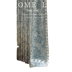 Nouveau rideau jacquard en chenille motif fleurs bleu brume 2025, luxe léger, haut de gamme, épaissi, pour <span class=keywords><strong>chambre</strong></span> à coucher, haute occultation, origine Chine - Product Image 1