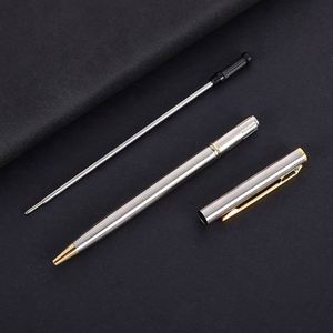 Custom Golden Touch <b>Pen</b> - Ballpoint in White, Black, Metallic, with Gold Accents, Ideal for <b>Gifts</b> & Office - Product Image 4
