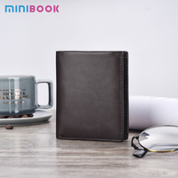 Dompet Saku Depan Pria Custom LOGO Anda Dompet Tipis Minimalis Anti RFID Kulit Dompet Slim