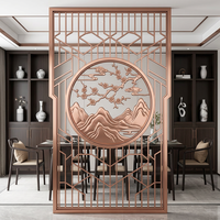 Paravent décoratif en acier inoxydable poli miroir, grande arche découpée au laser, séparateur de pièce, panneau de hall d'hôtel, style Porte de lune