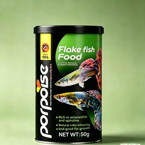 Alimento en Hojuelas para Pez Porpoise - Fórmula Alta en Proteínas con Espirulina y Polvo de Krill para Peces Ornamentales Tropicales Pequeños, Capacidad de 400 ml - Product Image 1
