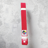 Ceinture de karaté et de judo unisexe WKF, vente en gros, usine, accessoires de vêtements d'arts martiaux, fabrication au Pakistan, design personnalisé, devant