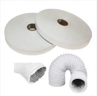 Ruban adhésif blanc en PVC résistant à la chaleur pour l'isolation des conduits de climatisation HVAC, non adhésif