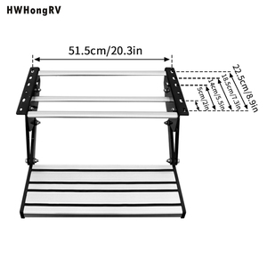 Escalón Manual Plegable de Aluminio Modelo <span class=keywords><strong>F1</strong></span> para Autocaravana y Remolque, Escalón Individual para RV, Gran Venta - Product Image 2