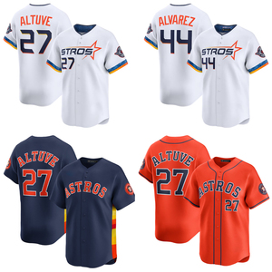 Uniformes <span class=keywords><strong>de</strong></span> Béisbol Americanos al por Mayor, Houston <span class=keywords><strong>Astros</strong></span>, ALVAREZ, Uniformes <span class=keywords><strong>de</strong></span> Béisbol Cosidos <span class=keywords><strong>de</strong></span> Primera Calidad - Product Image 1